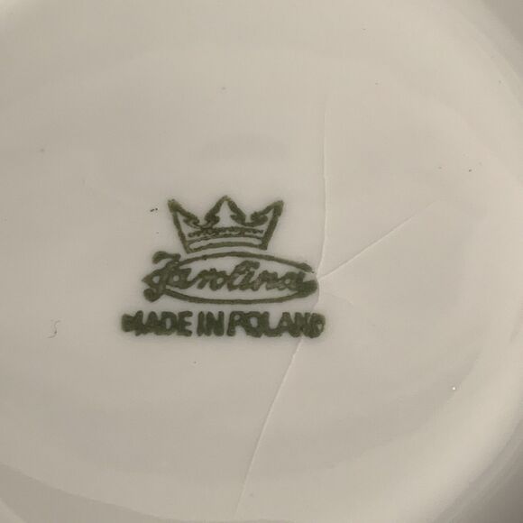 Favolina Poland tea cup and saucer pink purple green rose buds - Picture 7 of 9